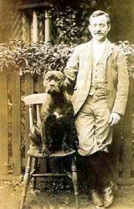 Friedrich Robert and his boxer, 1894