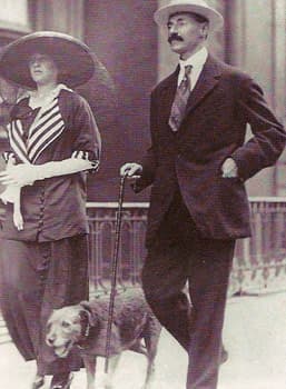 John Jacob Astor IV with his Terrier Kitty